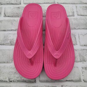 NWOT Reef Water Court Waterpoof Flip Flop Sandal Pink Women's Size 9